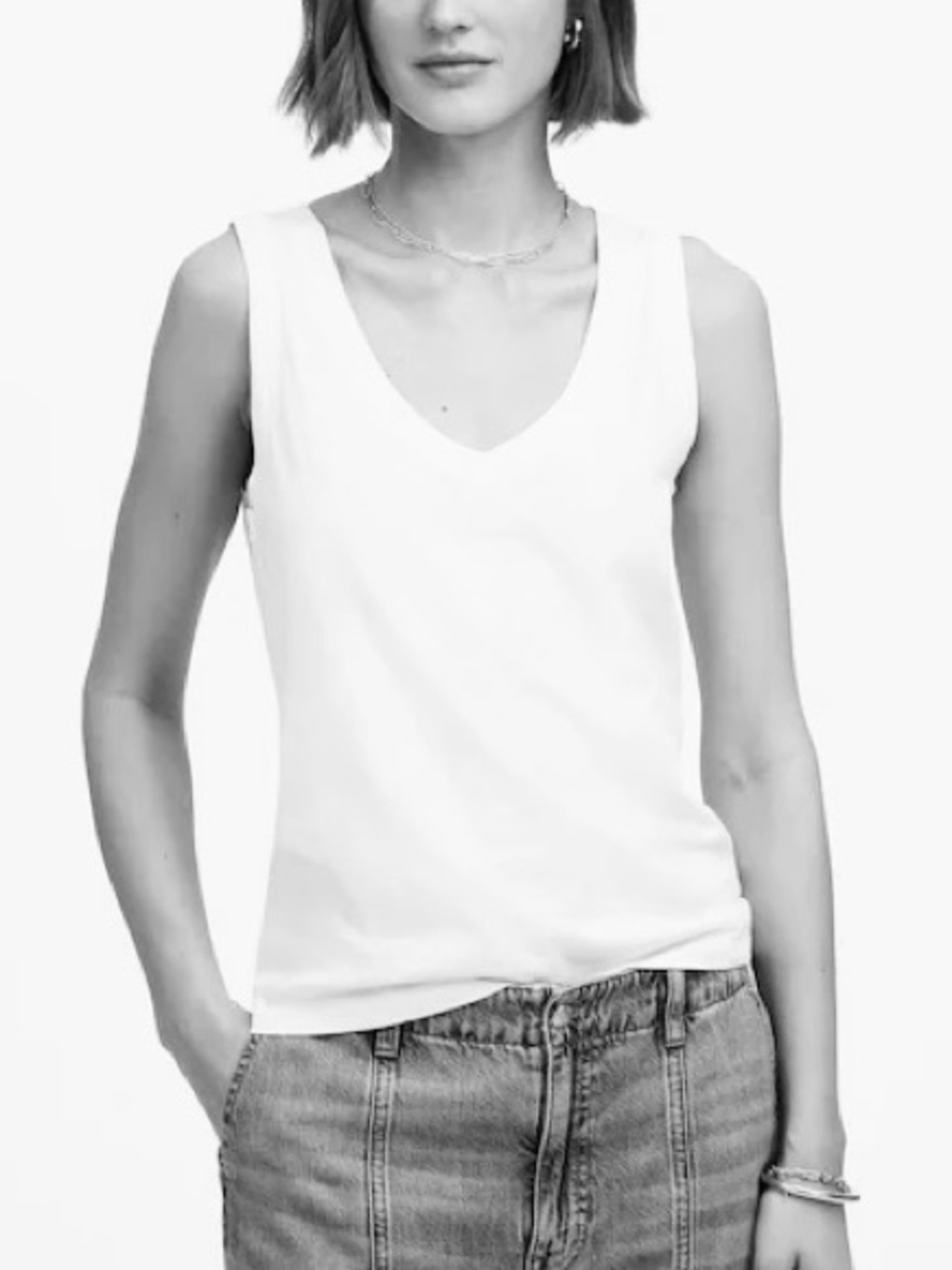 Madewell Softfade Cotton VNeck Tank Top